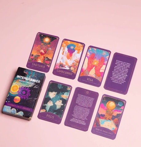 Cartas de tarot coloridas para rituales de amor y guía espiritual